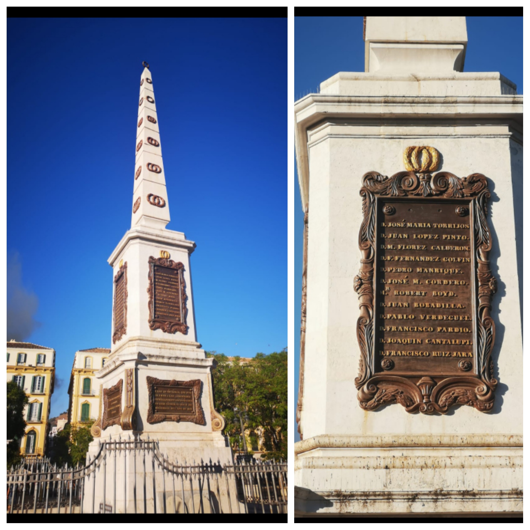 Plaza de la Merced: Monumento homenaje sobre la cripta del General Torrijos y sus hombres....excepto uno. 